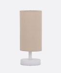 Modern Light Beige Cylinder Table Lamp