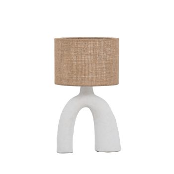 Modern Burlap Arch Table Lamp