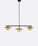 Contemporary Black & Gold Track Chandelier